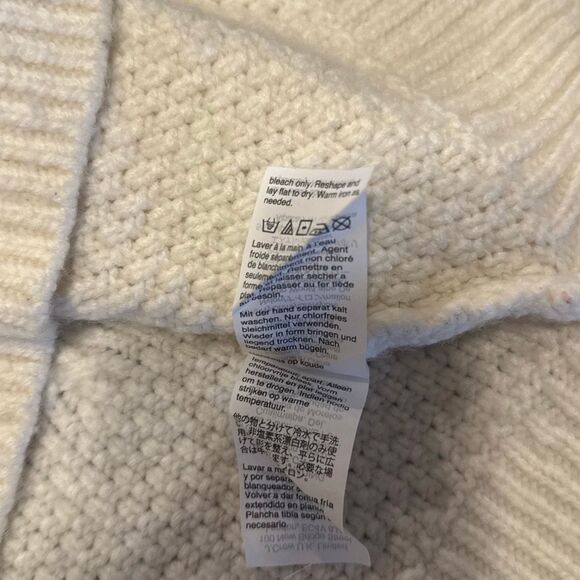 Madewell Cream Wool Blend Soft Thick Sweater Women’s Small - Picture 6 of 7